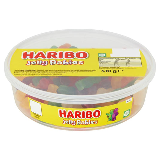Image Haribo Jelly Babies Tub 510g - Best Before November 2025