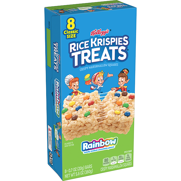 Kellogg's Rice Krispies Treats Rainbow Gems Variety Pack 8 Pack