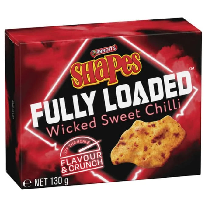 Arnotts Shapes Fully Loaded Wicked Sweet Chilli 130g