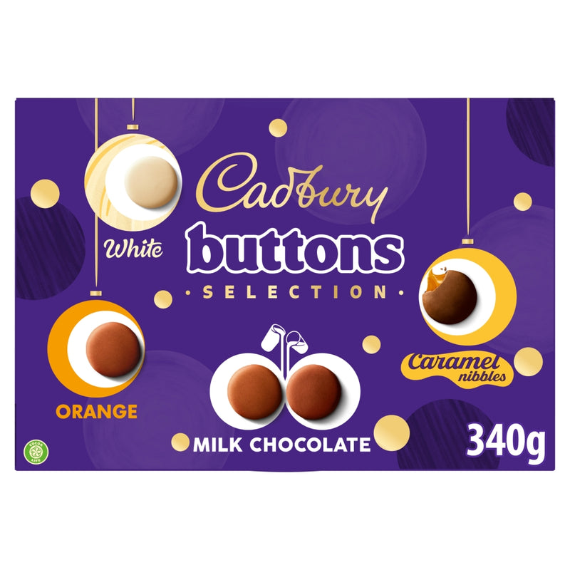 Cadbury Buttons Chocolate Selection Box, Milk and White Chocolate 375g