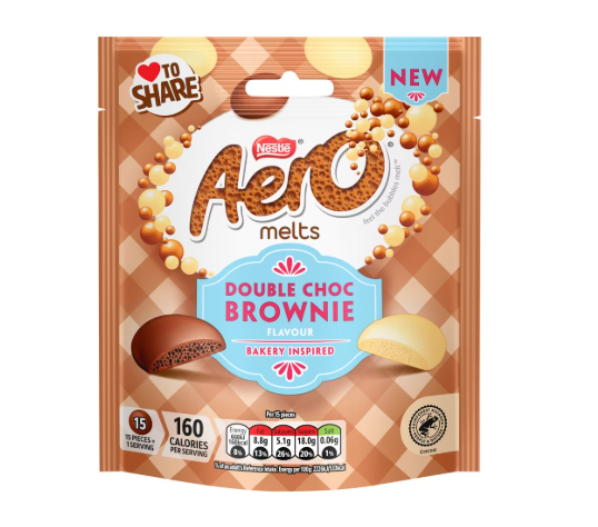 Aero Melts Double Chocolate Brownie Bag 86g