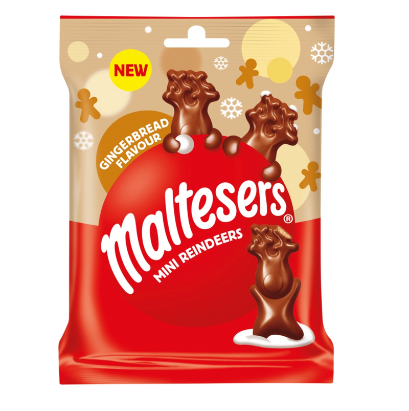 Maltesers Mini Reindeer Gingerbread Chocolate Christmas Treats Bag 59g