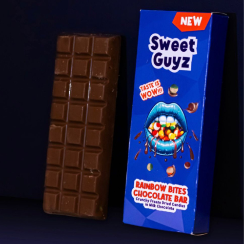 Sweet Guyz Rainbow Bites Choc Bar 115g