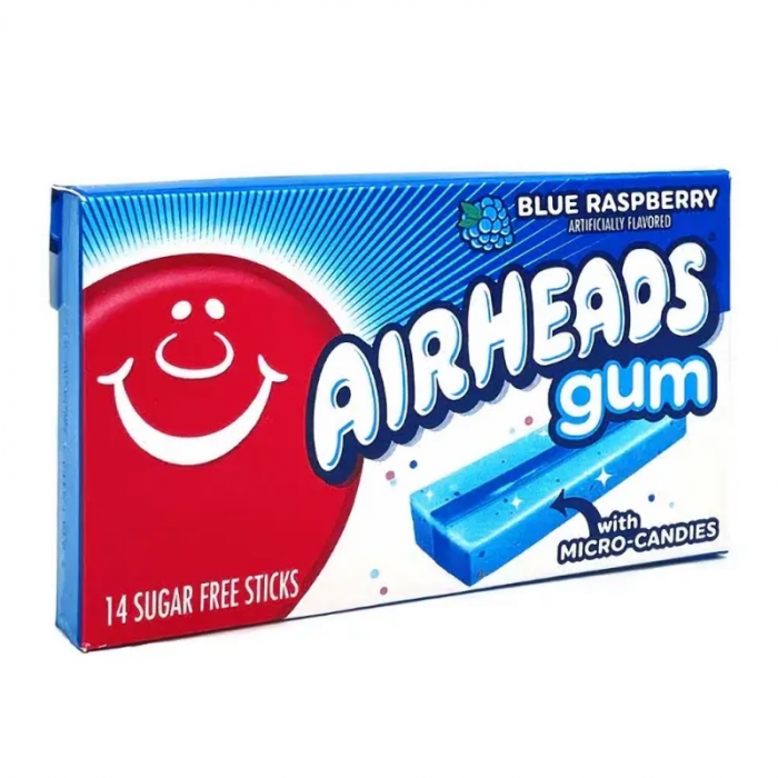 Airheads Sugar Free Gum Blue Raspberry 14 Piece