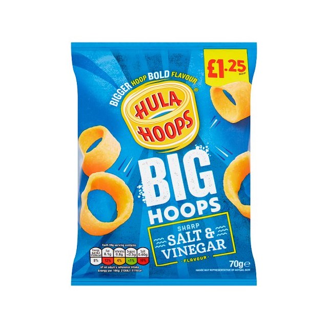 Hula Hoops Big Hoops Salt & Vinegar 70g
