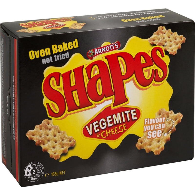 Arnott's Shapes Vegemite & Cheese 165g