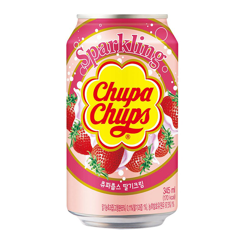 Chupa Chups Sparkling Strawberry & Cream 345ml