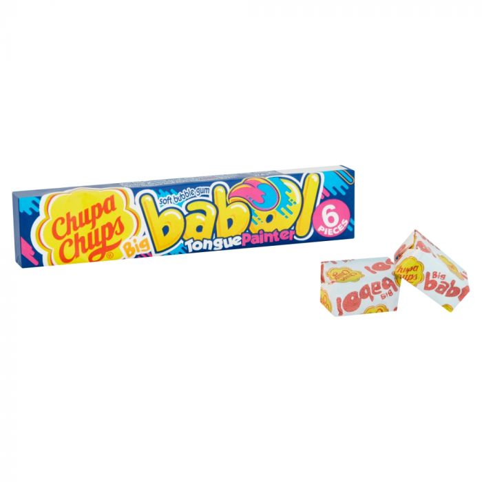 Chupa Chups Big Babol Tongue Painter Blue Raspberry Bubble Gum 27g