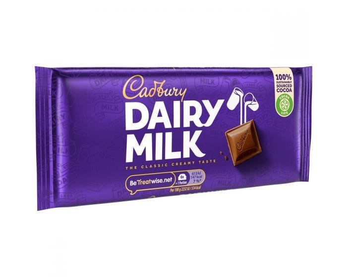 Cadbury Dairy Milk Bar 95g Best Before 18th May 2025