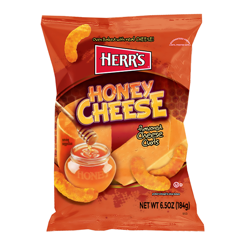 Herr's Honey Cheese Flavoured Curls 184g