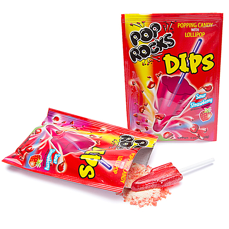 Pop Rocks Dips Sour Strawberry 18g