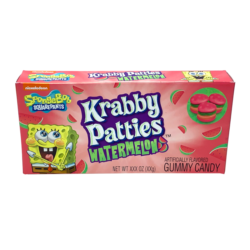 Spongebob Squarepants Gummy Krabby Patties Watermelon Theatre Box 72g