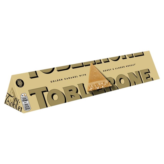 Toblerone Golden Caramel With Honey & Almond Nougat Bar 360g