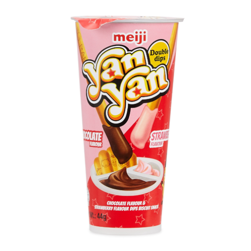 Meiji Yan Yan Chocolate Strawberry Double Creme 57g
