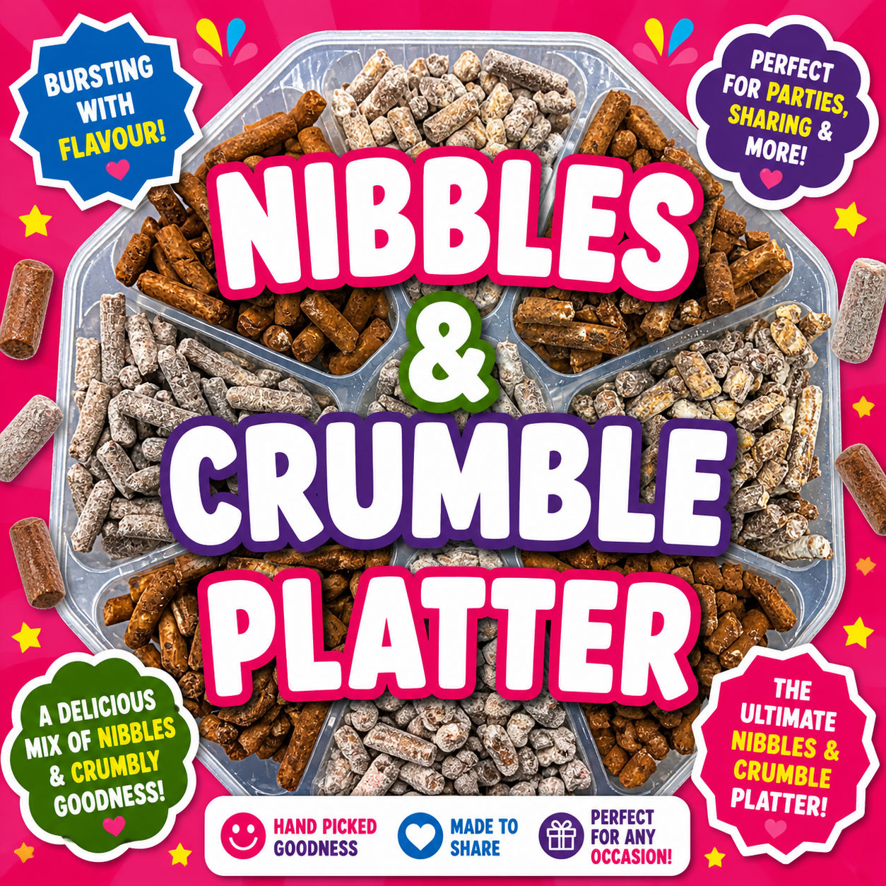 Chocolate Nibbles & Toffee Crumble Platter