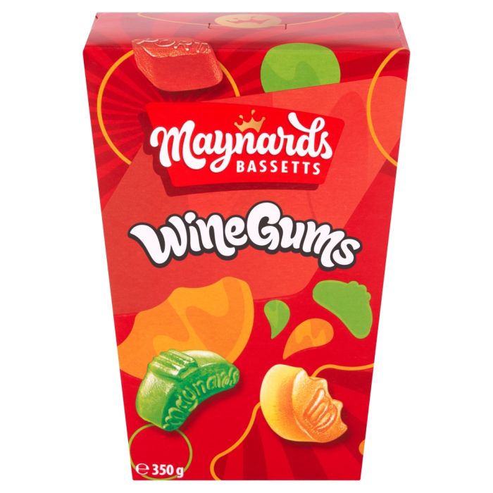 Maynards Bassetts Wine Gums Sweets Carton 350g