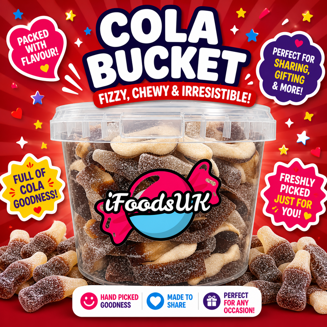 Cola Sweets Bucket 1.5kg