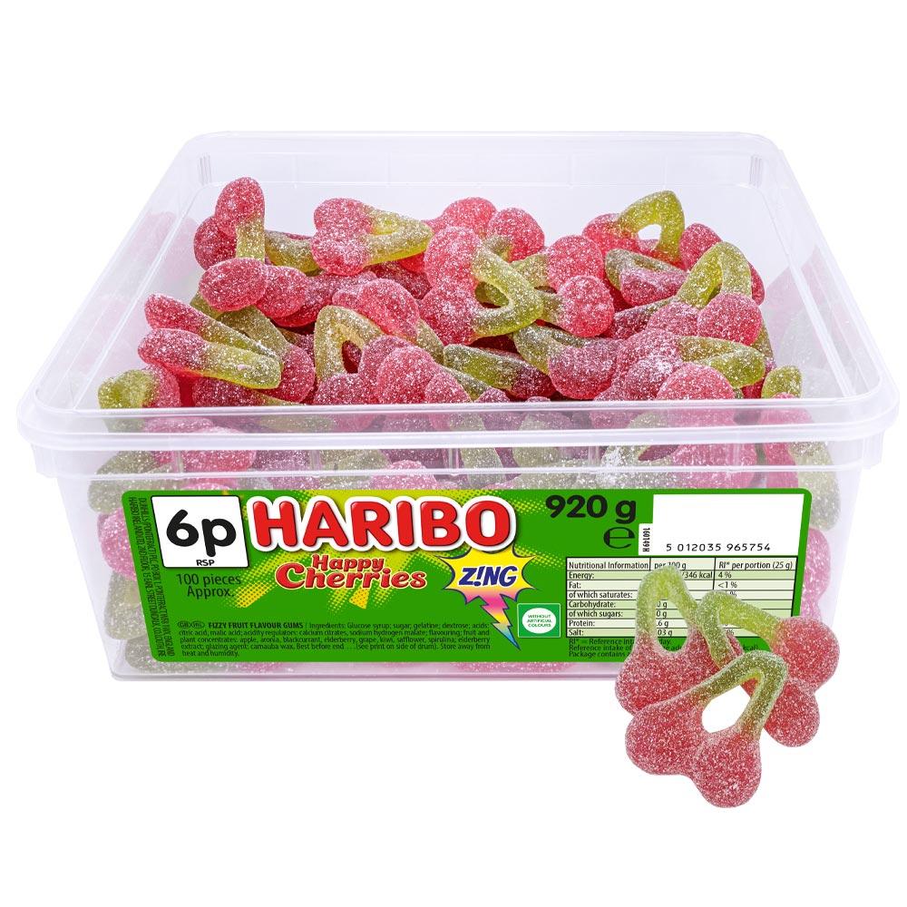 Haribo Happy Cherries Zing Tub 920g