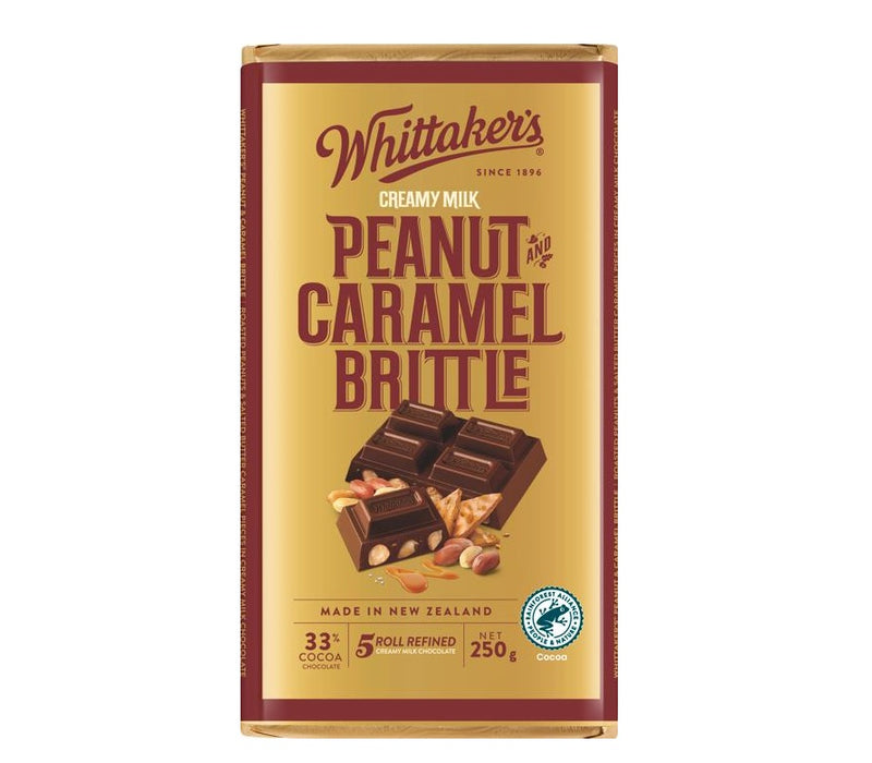 Whittakers Peanut and Caramel Brittle Block 250g