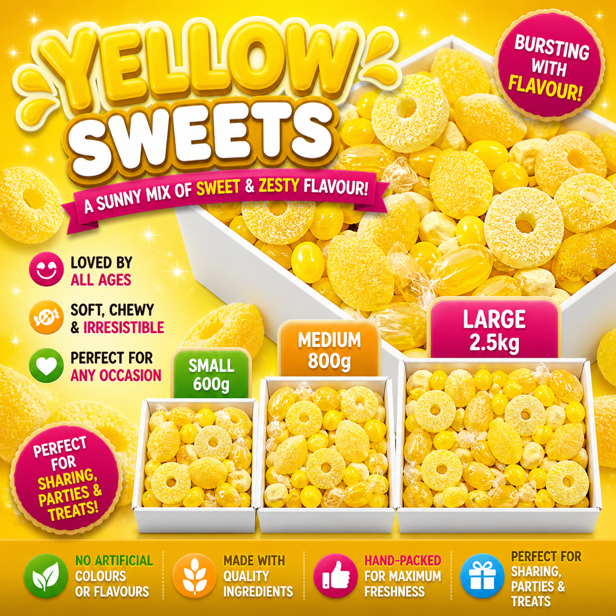 Yellow Sweets Box