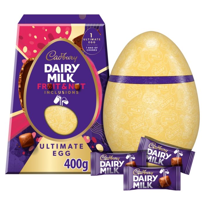 Cadbury Dairy Milk Fruit & Nut Inclusions Ultimate Egg 400g