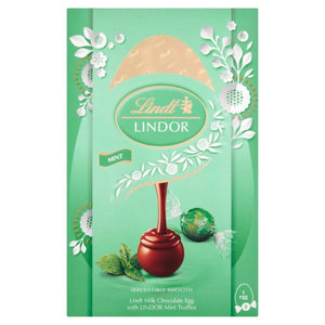 Lindt Milk Chocolate Egg With Lindor Mint Truffles 260g