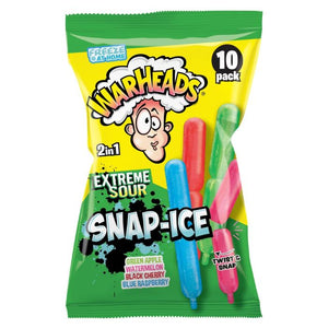 Warheads Extreme Sour 2 In 1 Snap Ice Sticks 450ml