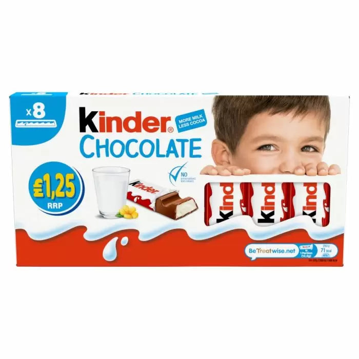 Kinder Chocolate 8 Pack Multipack 100g