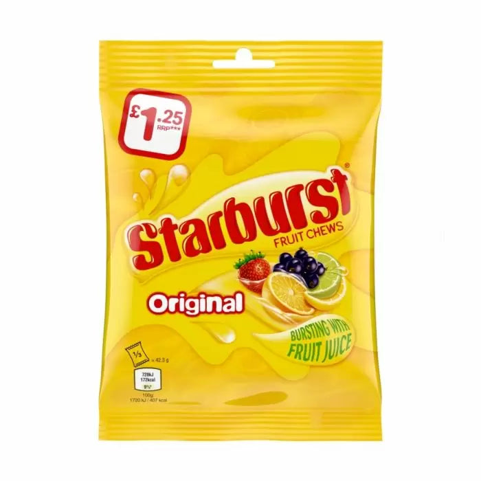 Starburst Vegan Chewy Sweets Fruit Flavoured Pouch 127g
