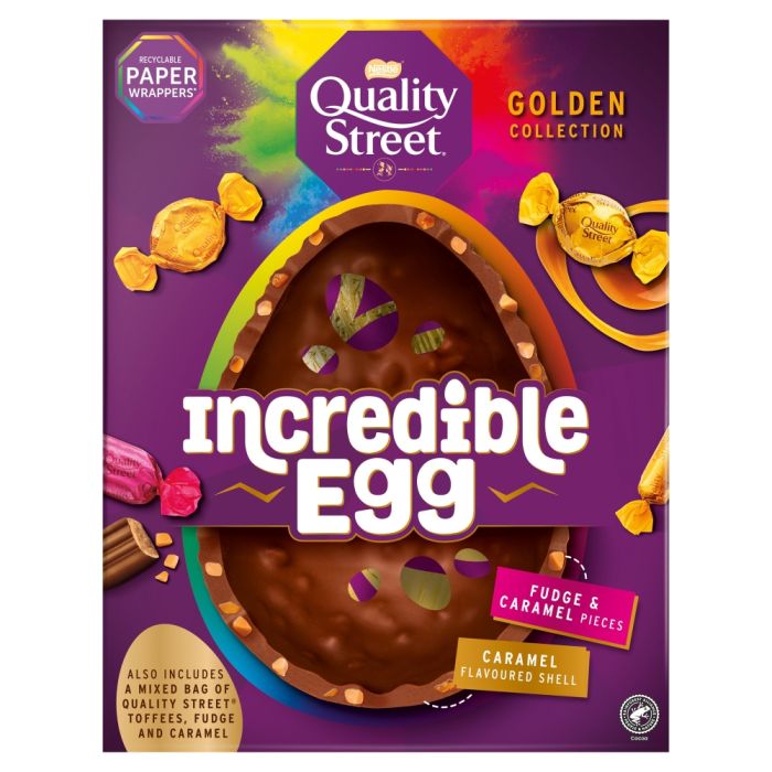 Quality Street Golden Collection Milk Chocolate Incredible Easter Egg 490g