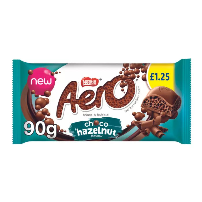 Aero Hazelnut Chocolate Sharing Bar 90g