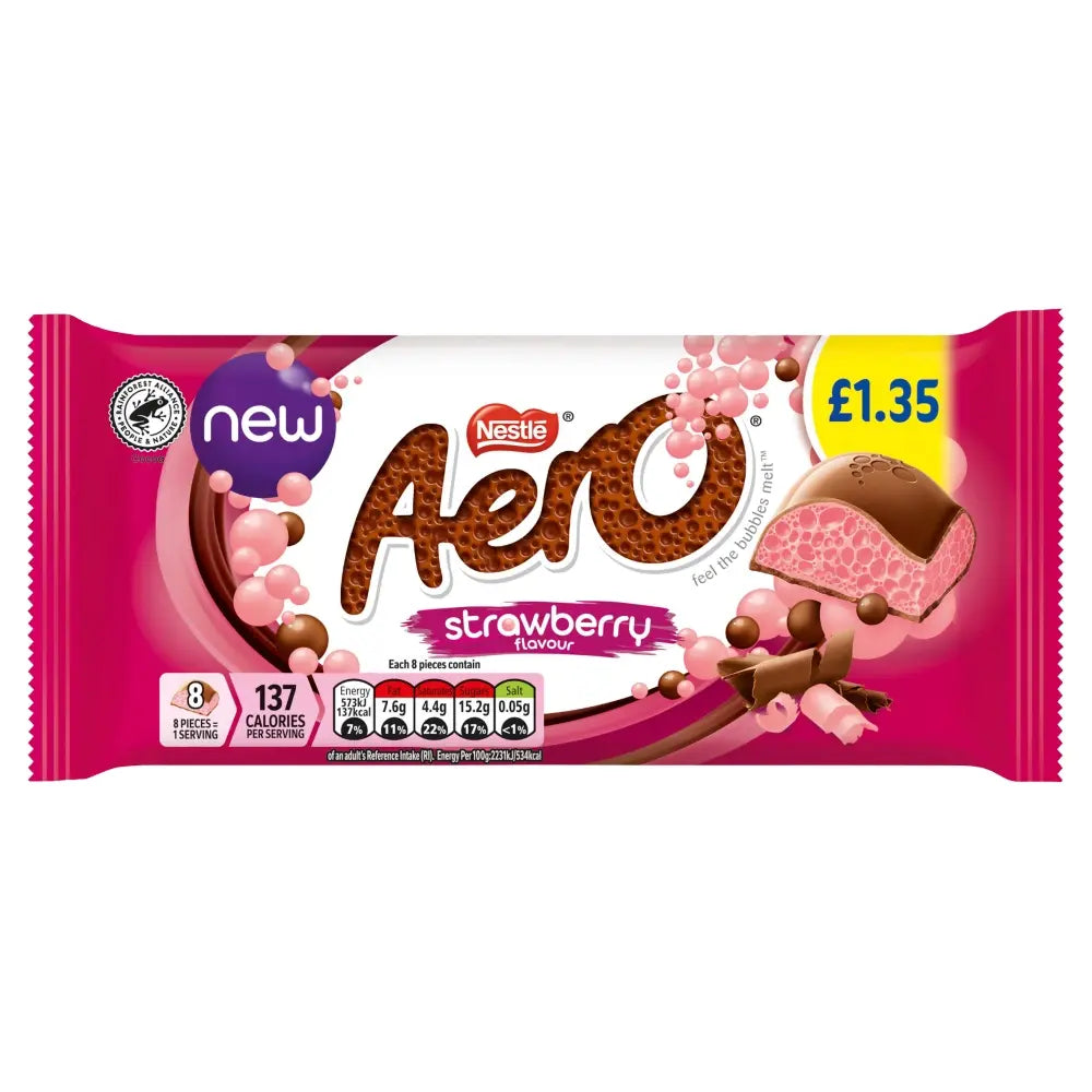 Aero Strawberry Chocolate 90g