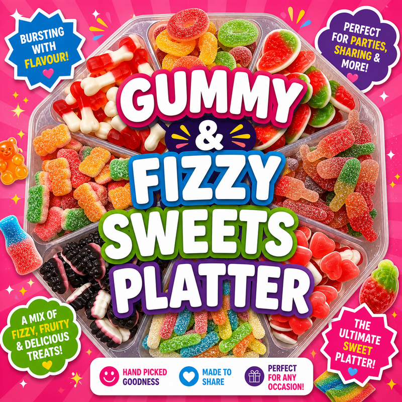 Gummy & Fizzy Sweets Platter