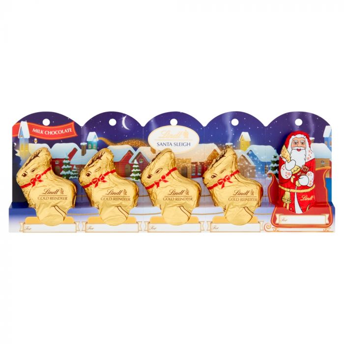 Lindt Santa Sleigh Milk Chocolate 5 Pieces 50g