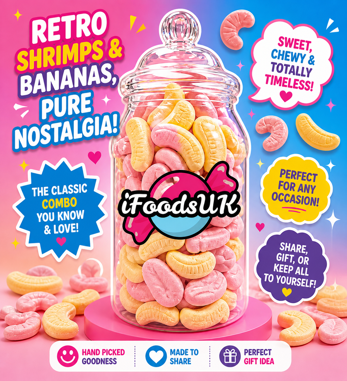 iFoodsUK Shrimps & Bananas Jar 450g