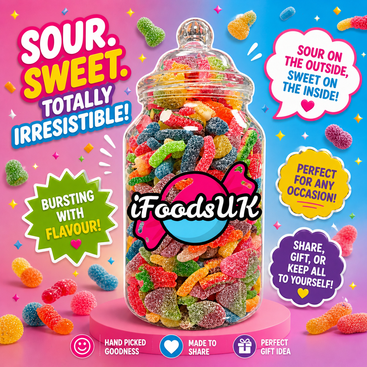 Fizzy & Sour Sweets Jars