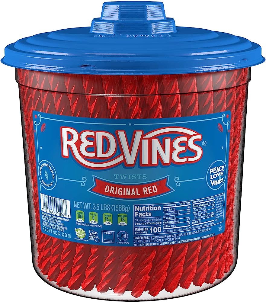 RedVines Twists Original Red Jar 1590g