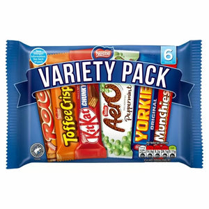 Nestle Variety Pack Chocolate Bar 6 Pack 264g