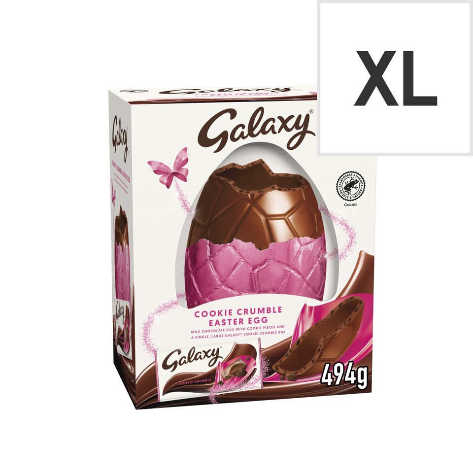 Galaxy Milk Chocolate & Cookie Crumble Giant Easter Egg 494g