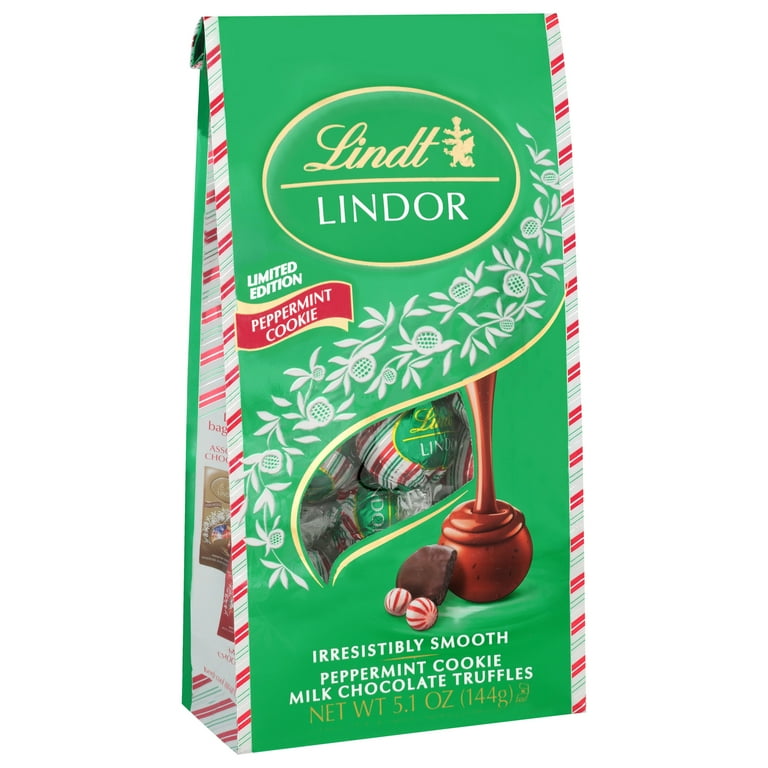 Lindt Lindor Peppermint Cookie Milk Chocolate Truffles 144g