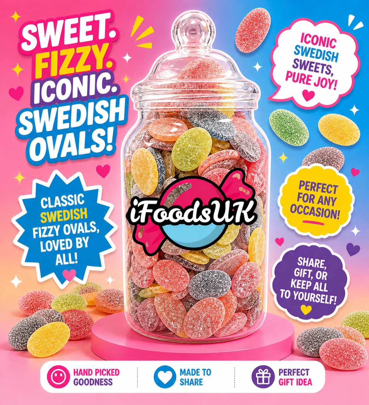 Fizzy Gummy Ovals Jars