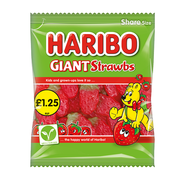 Haribo Giant Strawbs 140g