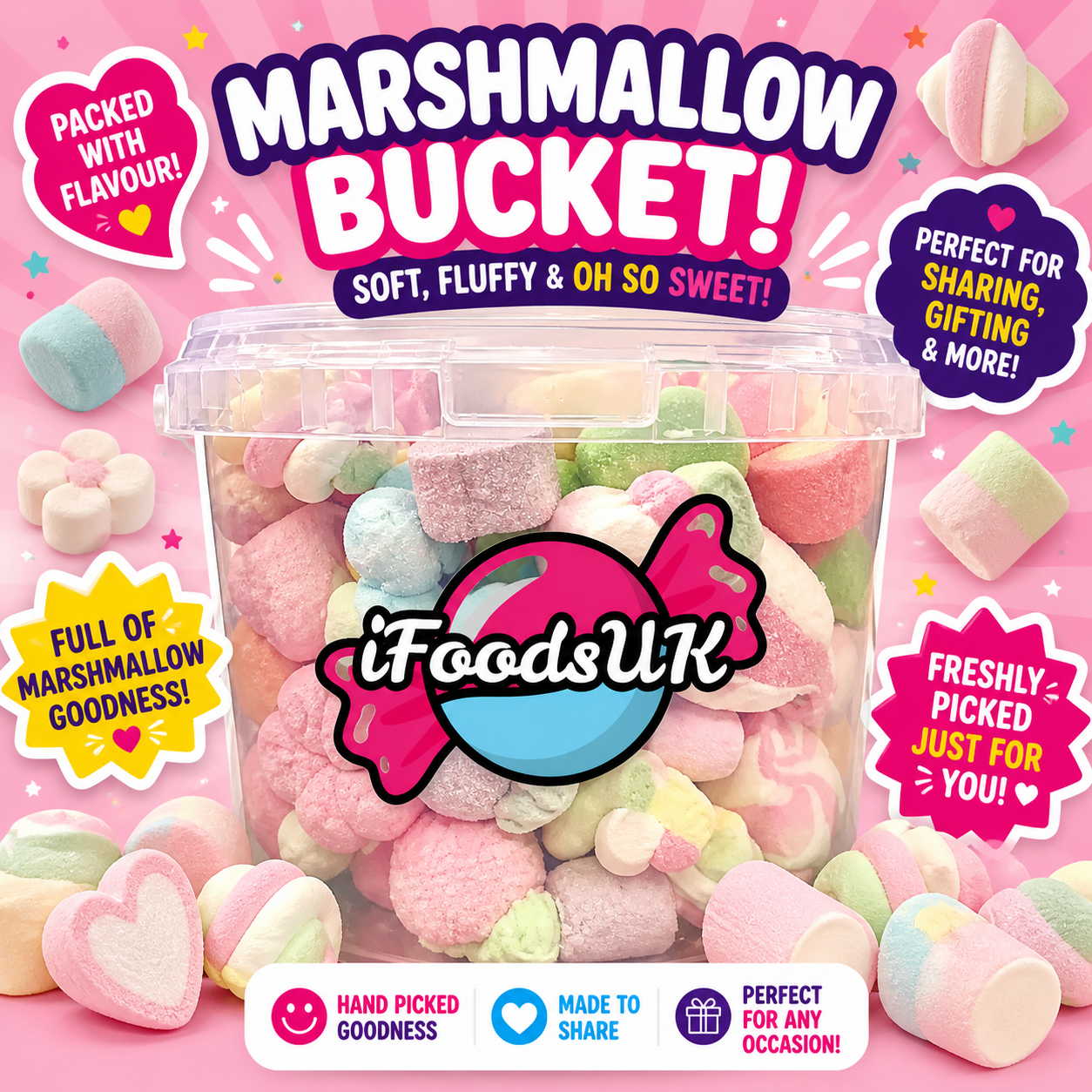 Marshmallow Bucket 600g