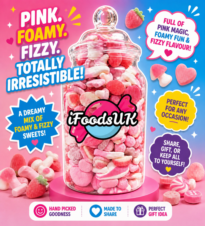 Pink Gummy & Fizzy Sweet Jars