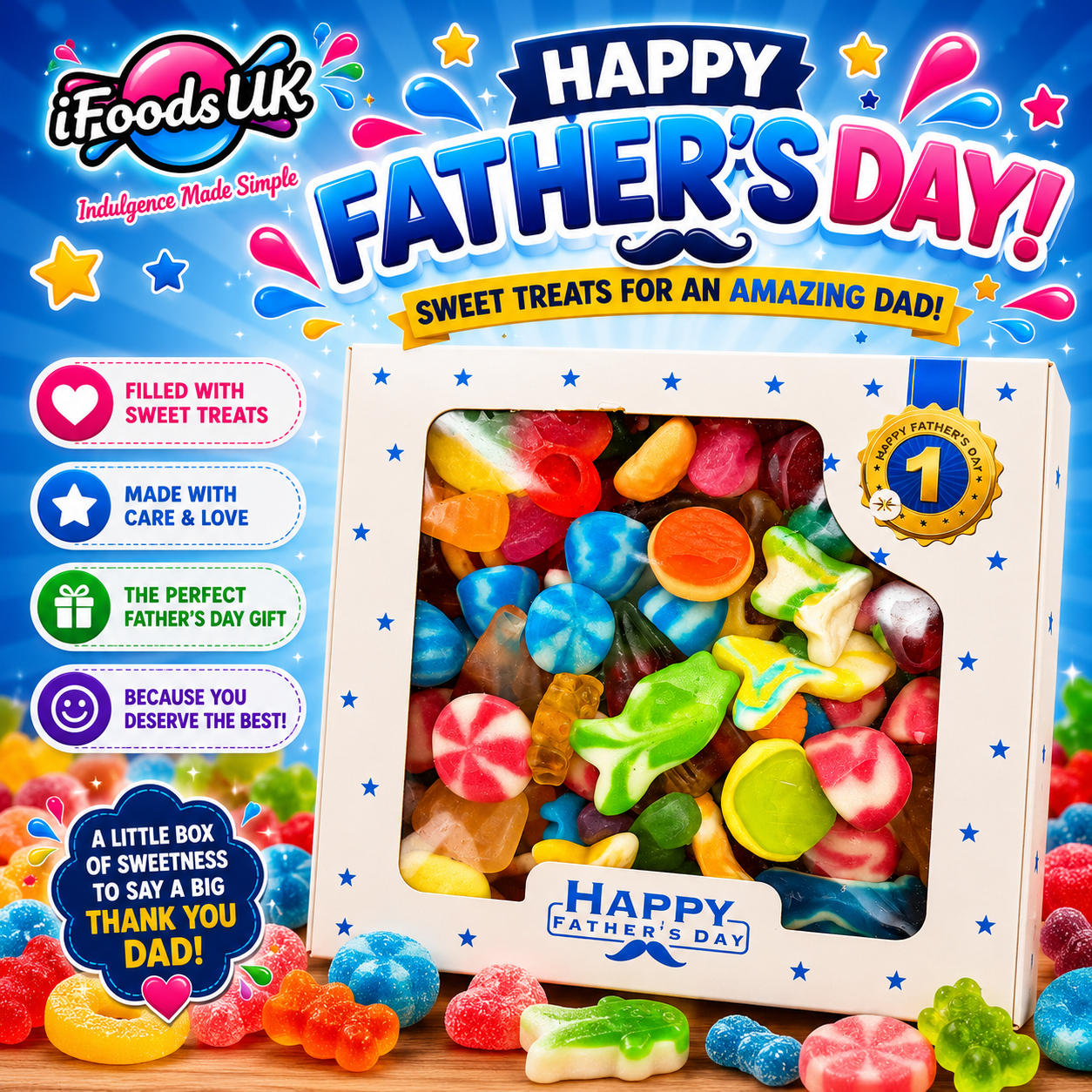 Happy Father's Day Pick N' Mix Sweet Box