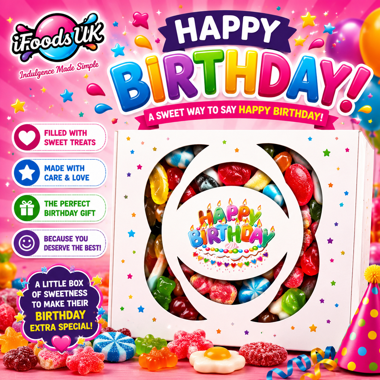Happy Birthday Pick N' Mix Sweet Box
