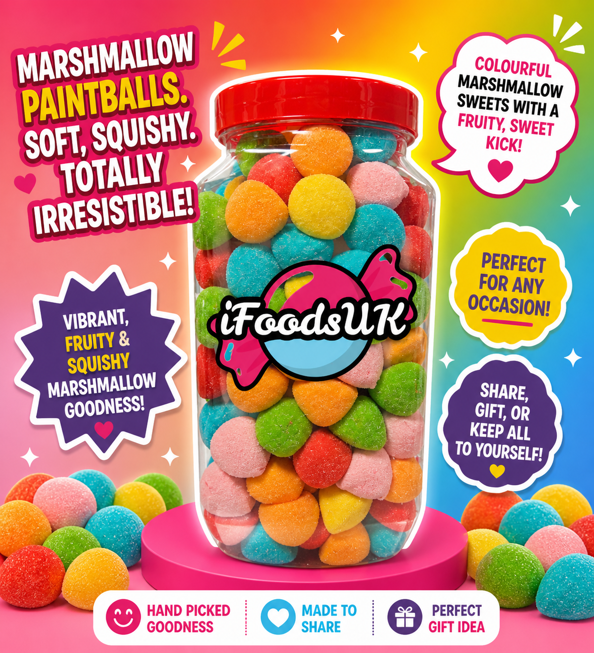 Paintball Marshmallow Jar 1.2kg
