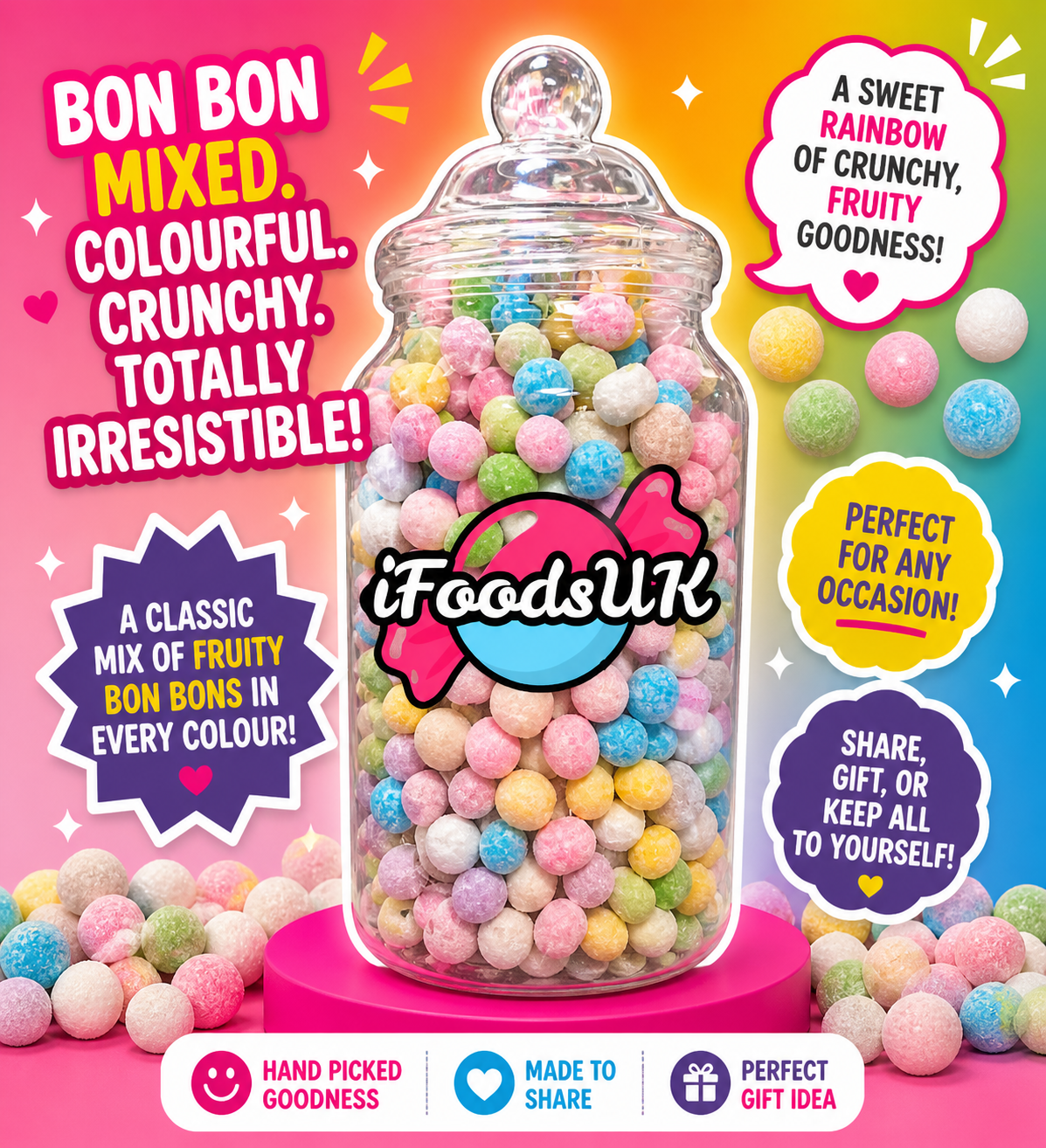 Mixed Bon Bon Sweets Jars
