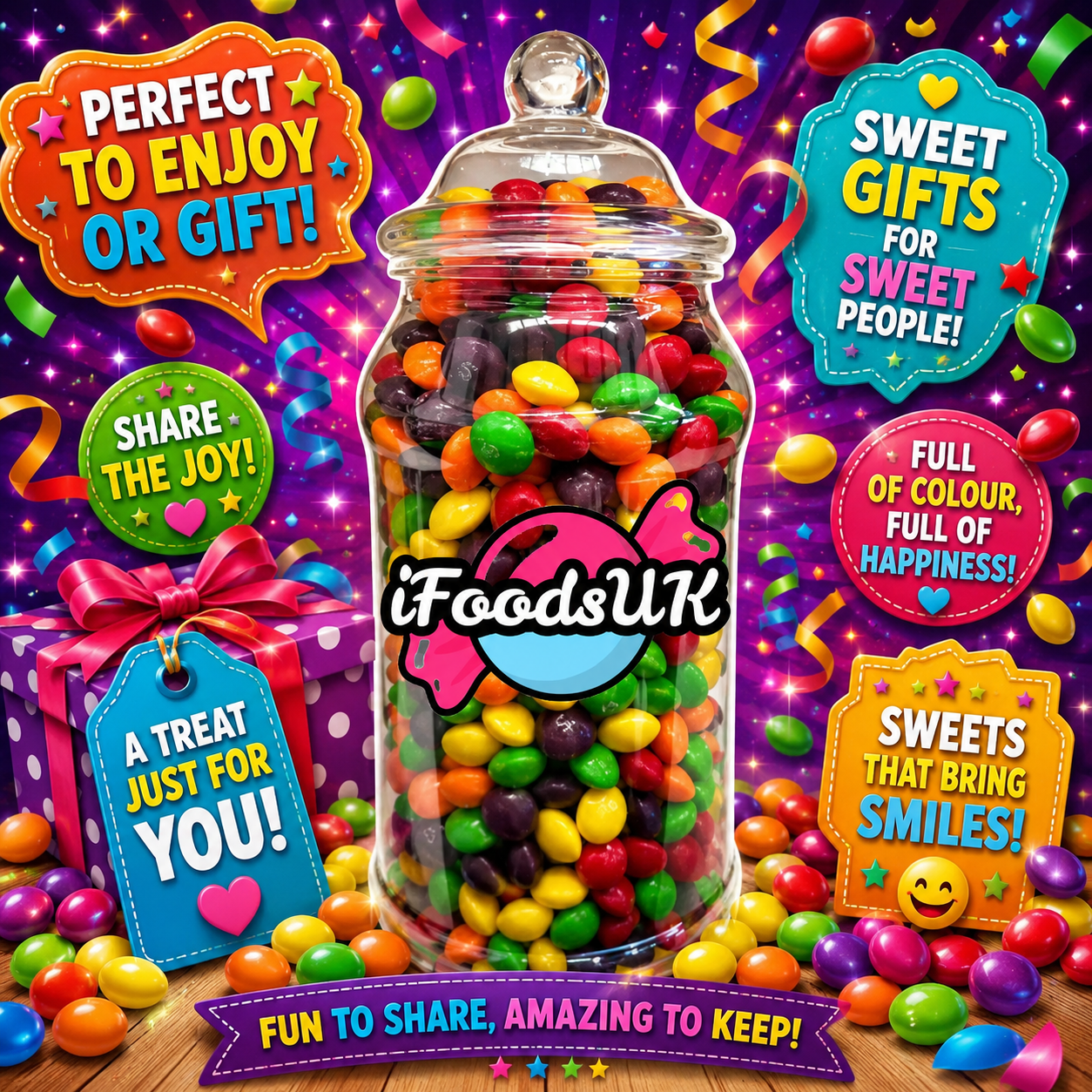 Skittles Gift Jar