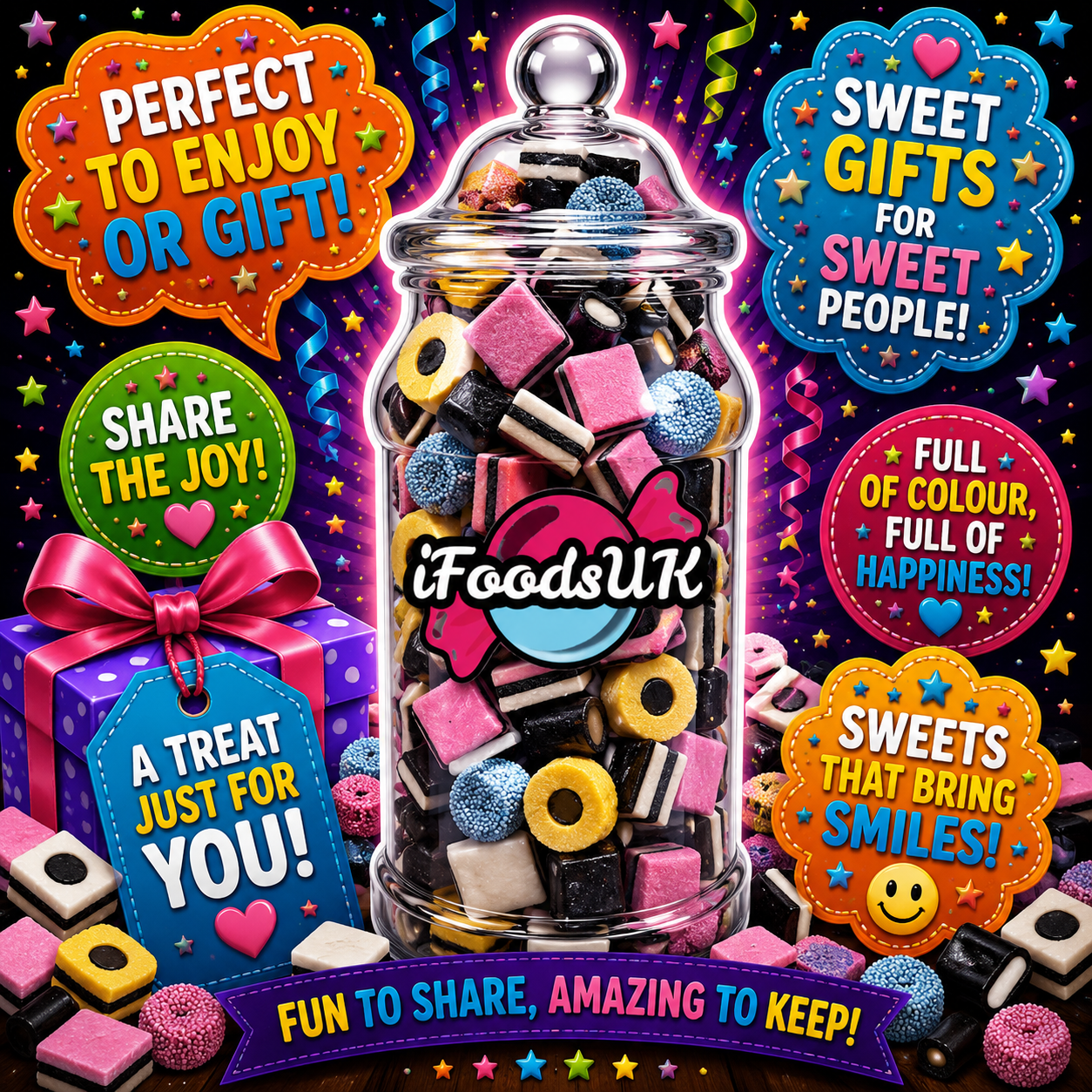 Liquorice Allsorts Gift Jar